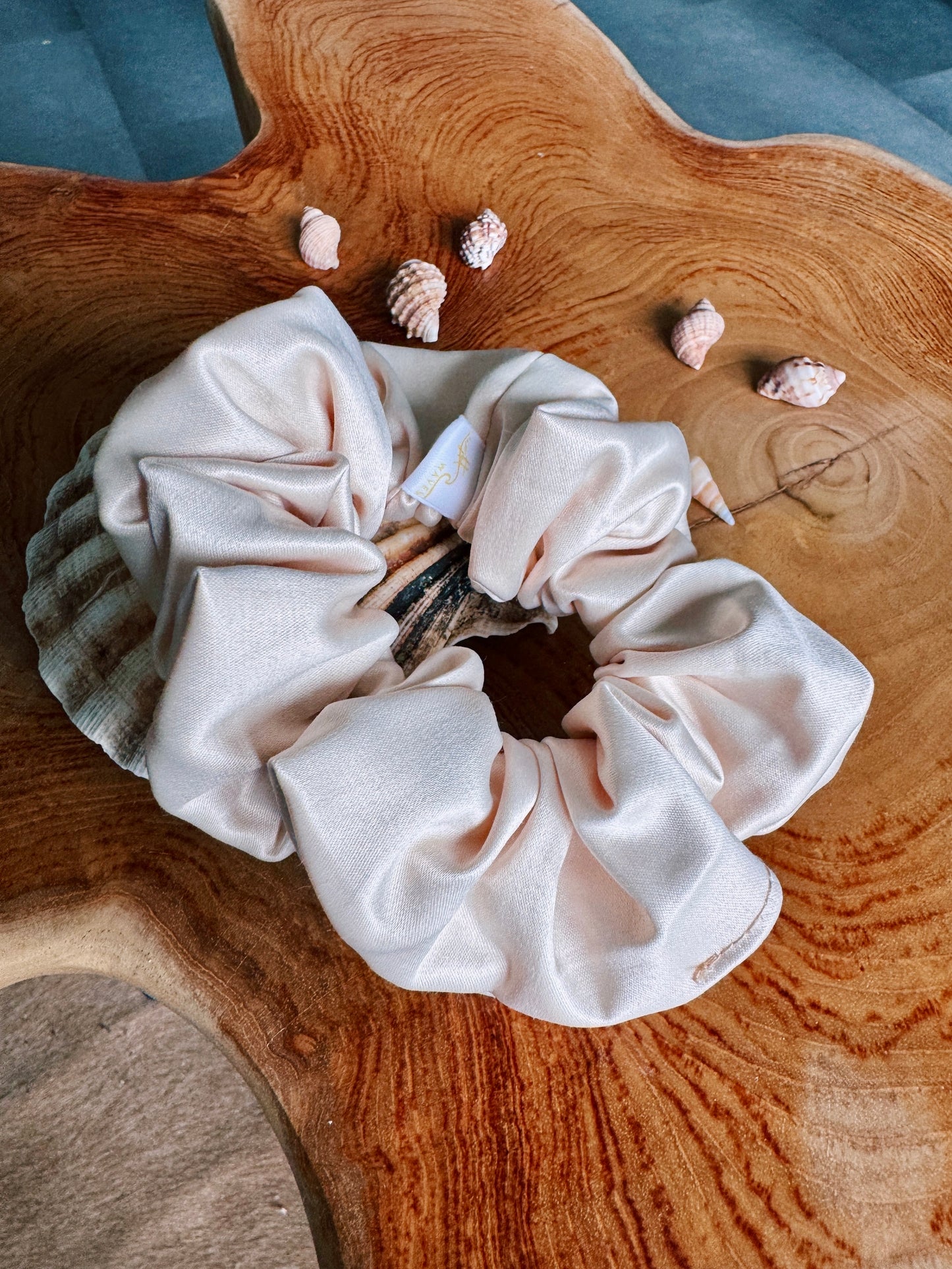 Satin Scrunchie - Oatmeal Linen