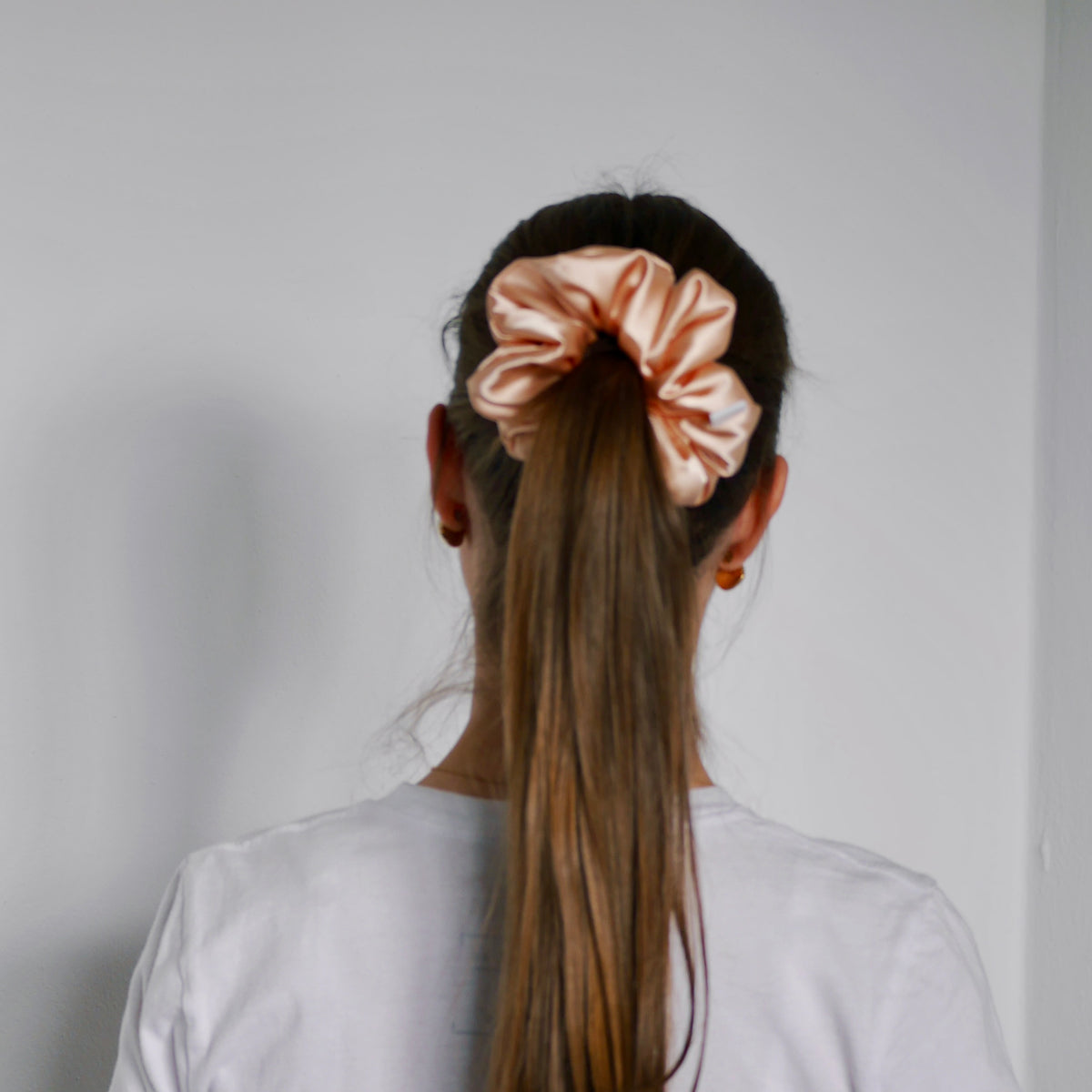 Satin Scrunchie - Apricot Sorbet
