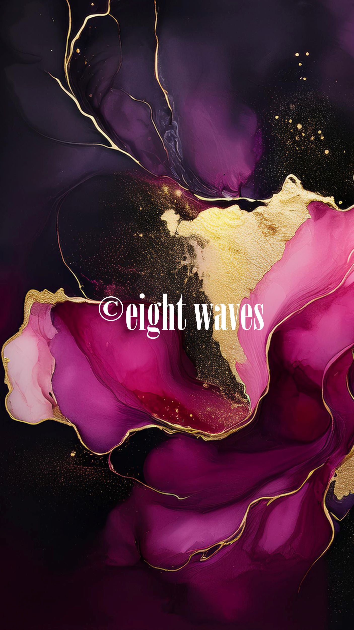 Wallpaper Splash of Color | Rosa & Schwarz II