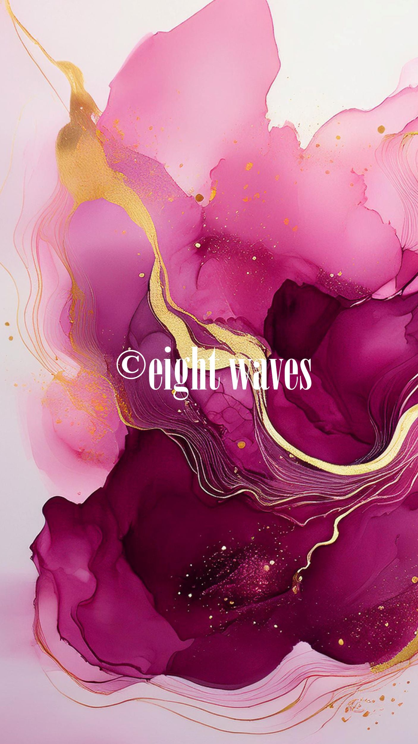Wallpaper Splash of Color | Rosa & Weiß II