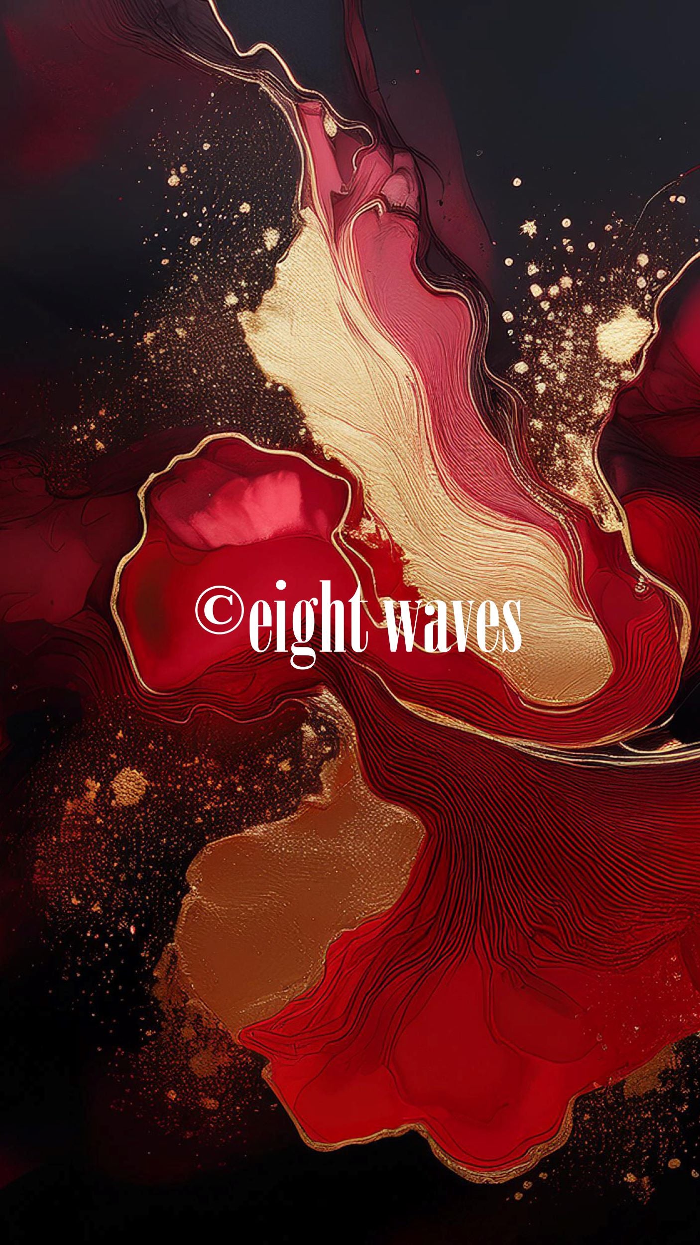 Wallpaper Splash of Color | Rot & Schwarz