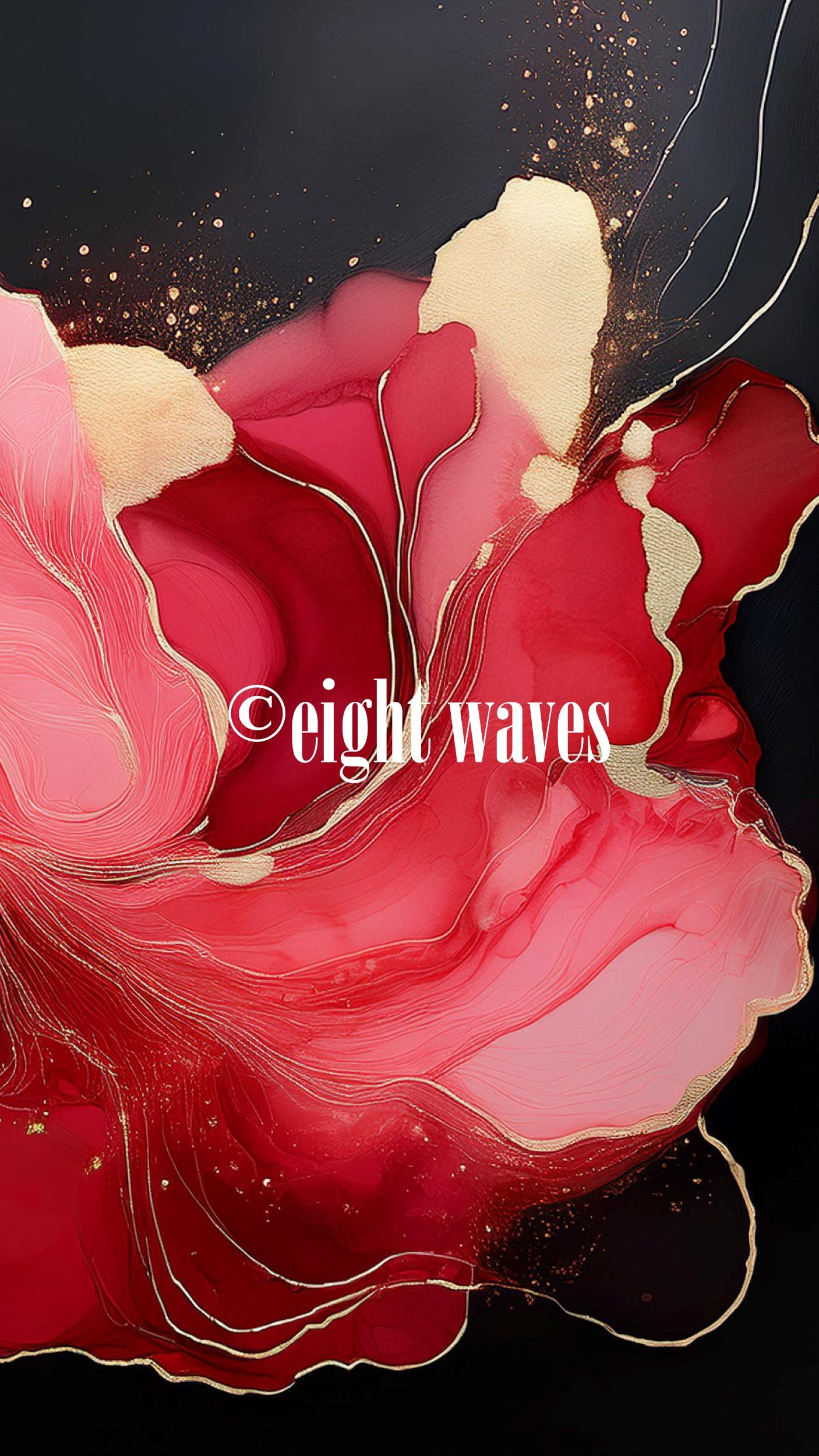 Wallpaper Splash of Color | Rot & Schwarz III