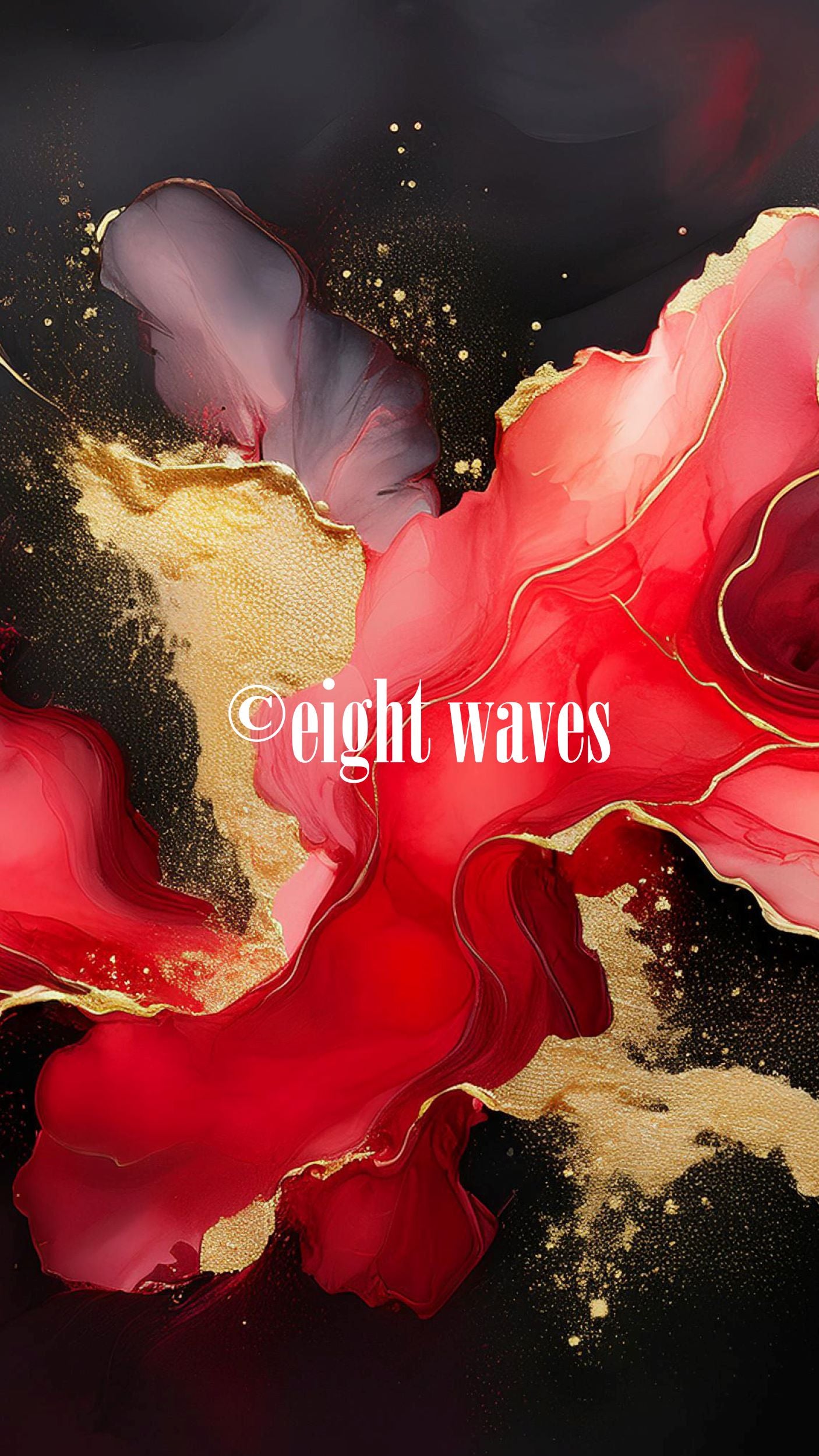 Wallpaper Splash of Color | Rot & Schwarz V