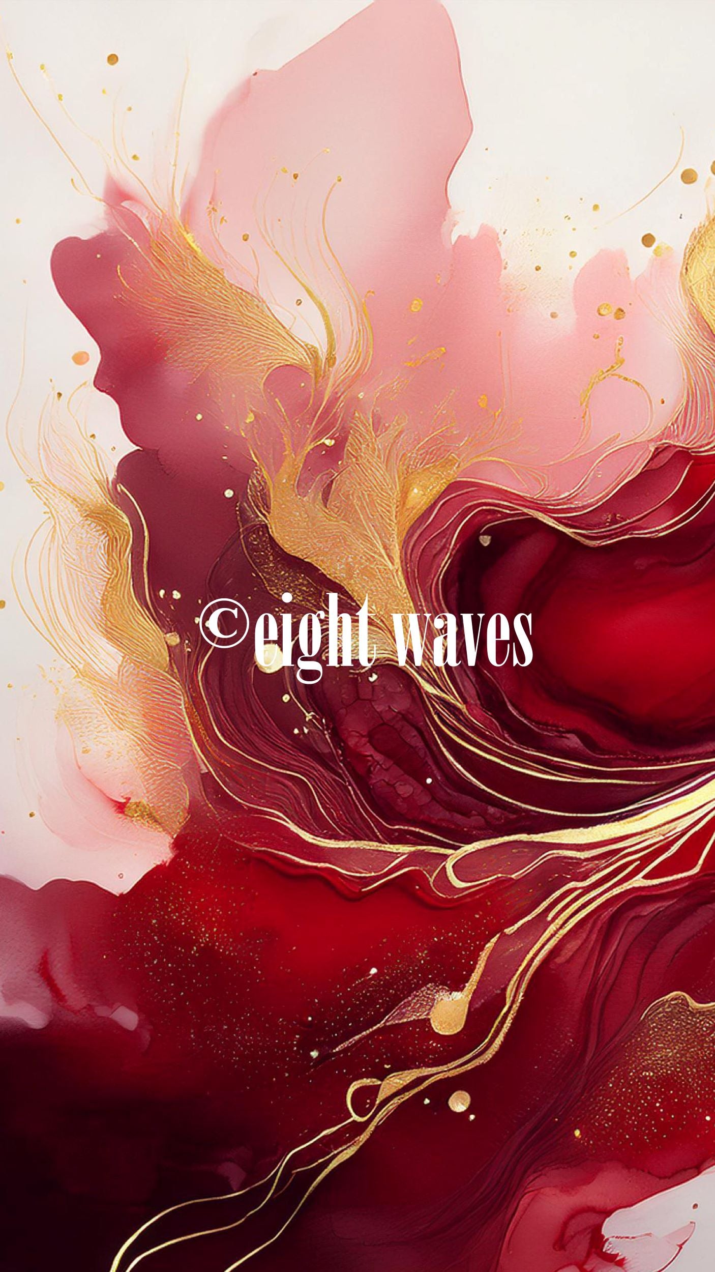 Wallpaper Splash of Color | Rot & Weiß