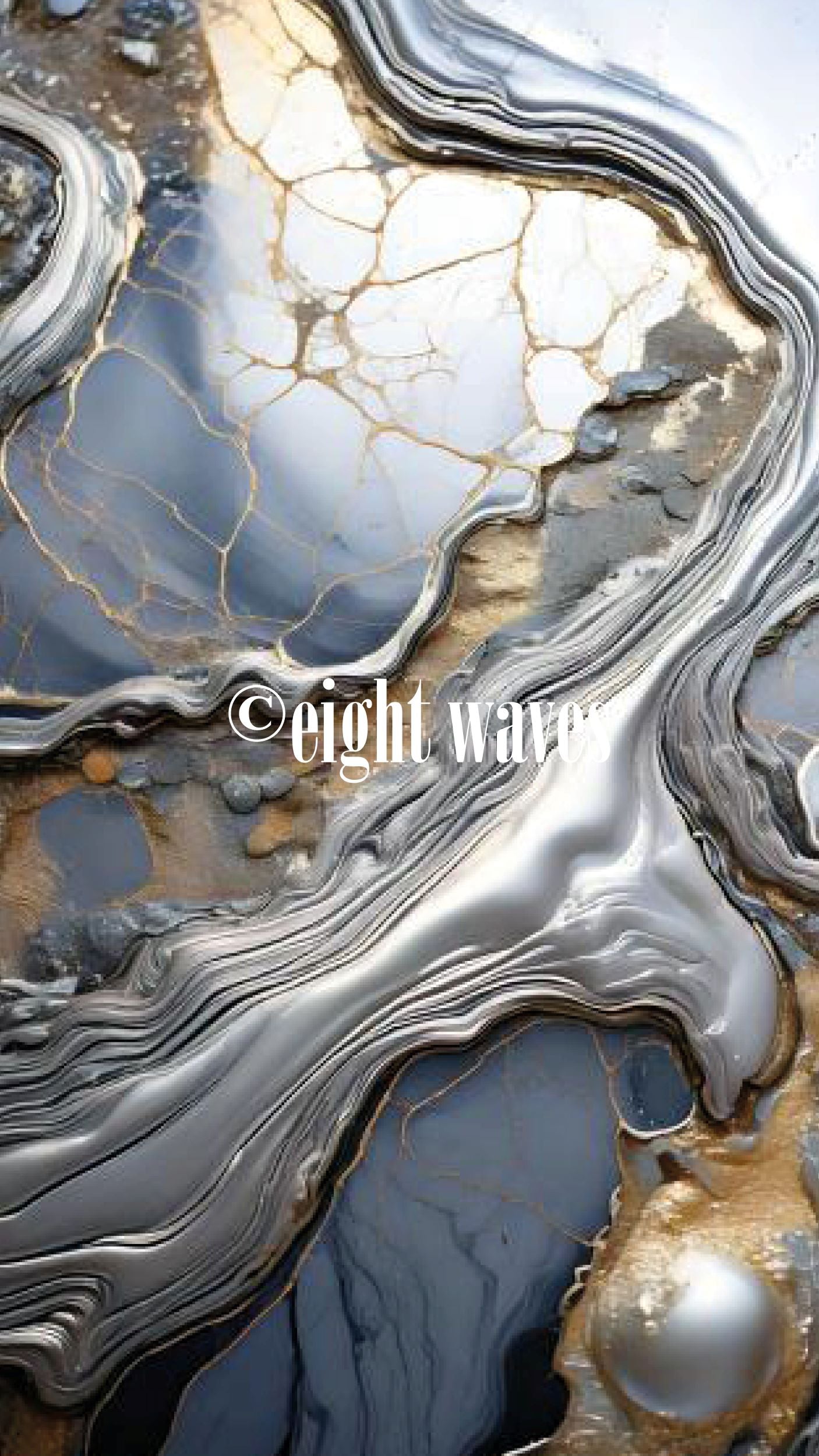 Wallpaper Resin | Silber