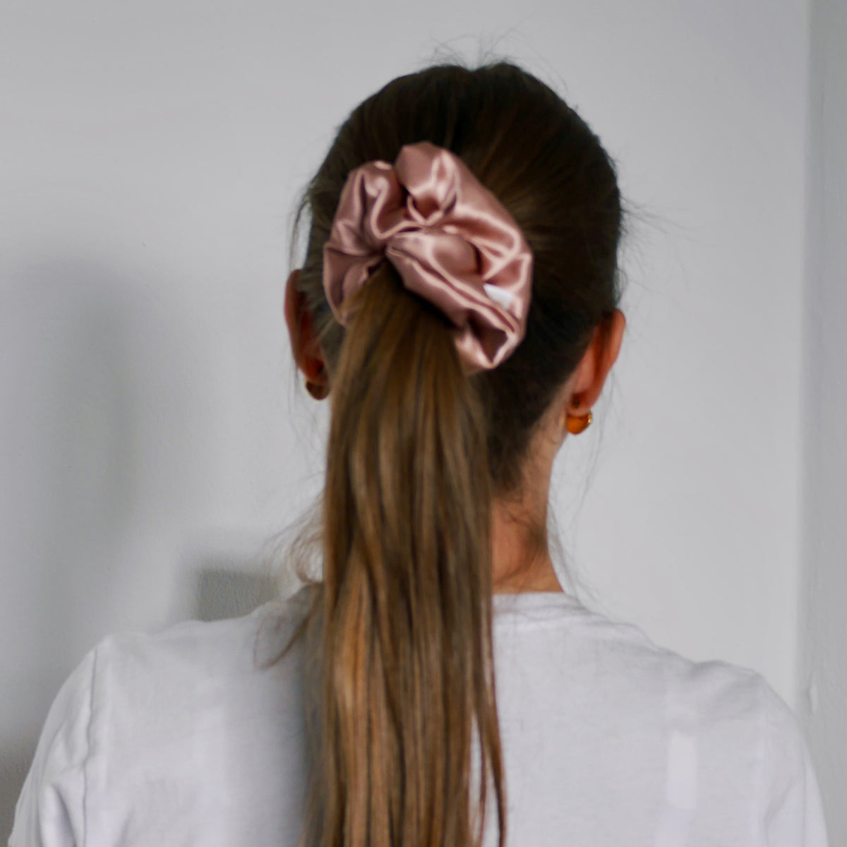 Satin Scrunchie - Peony Petal