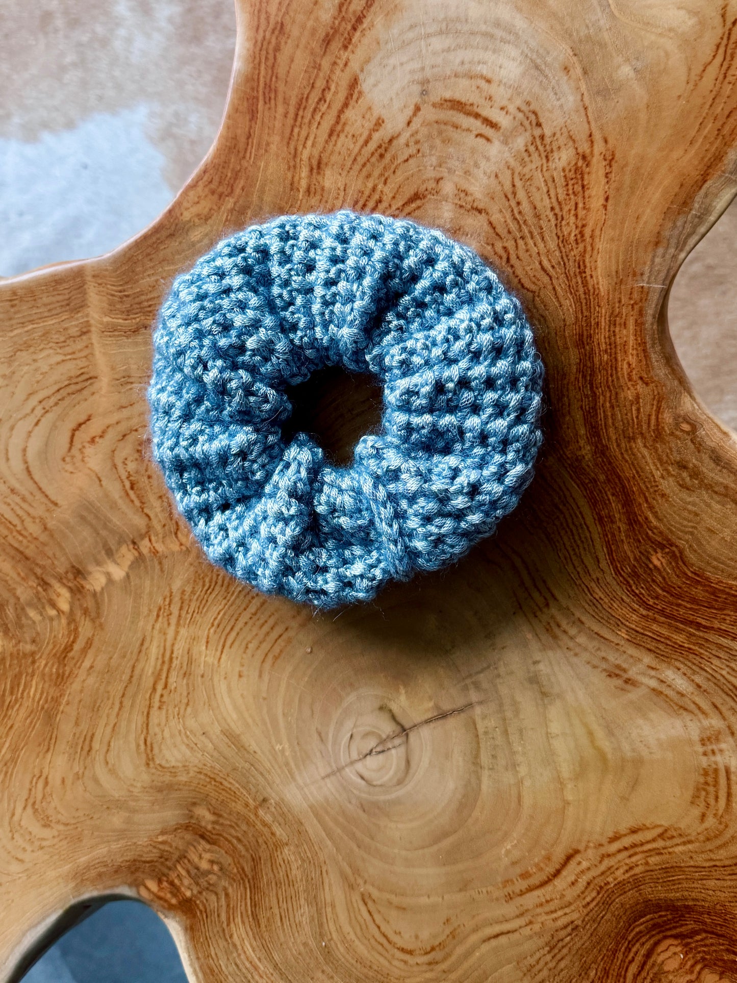 Crochet Scrunchie - Azure Serenity
