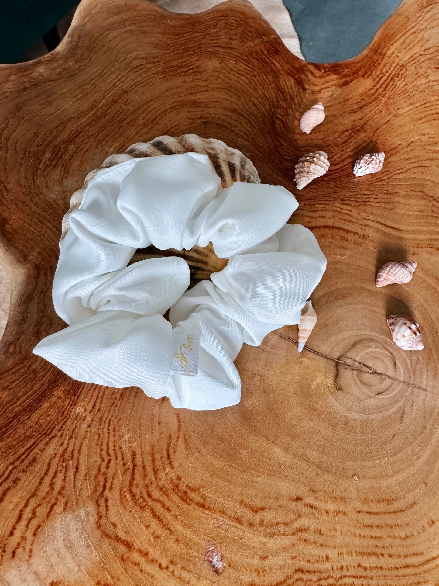 Satin Scrunchie - Ivory Silk