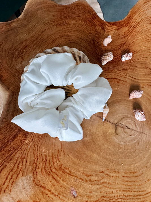 Satin Scrunchie - Ivory Silk